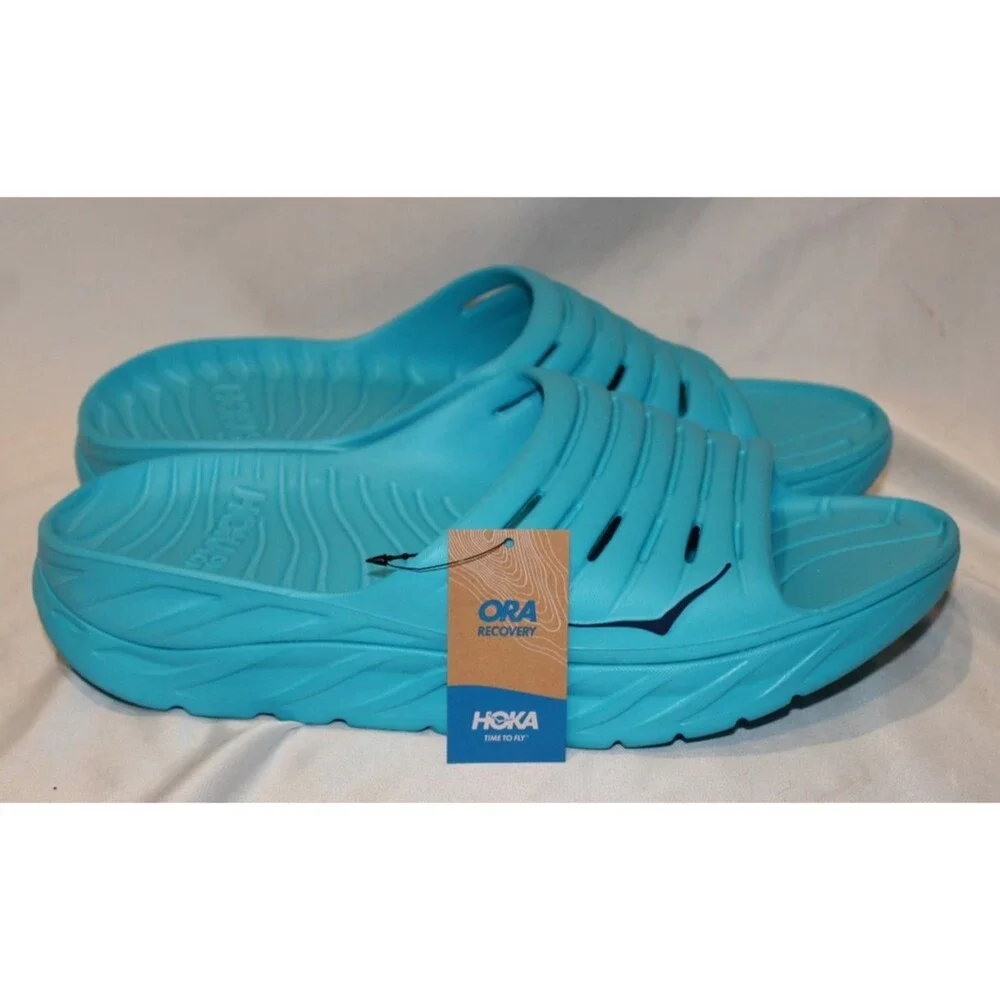 HOKA Men's U Ora Recovery Slide Sandal ROYAL‎ BLUE SZ 14